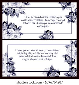 Invitation with floral background