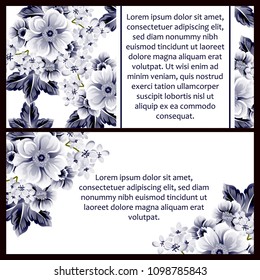 Invitation with floral background
