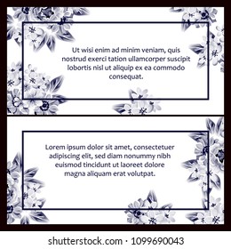 Invitation with floral background
