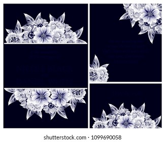 Invitation with floral background