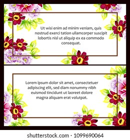 Invitation with floral background