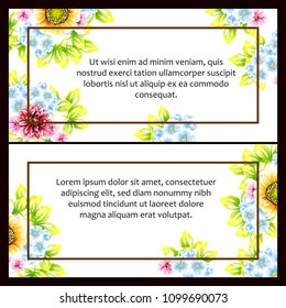 Invitation with floral background