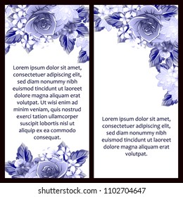 Invitation with floral background