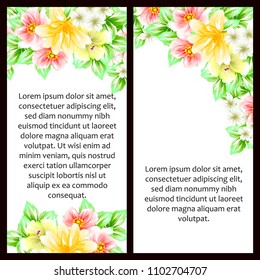 Invitation with floral background