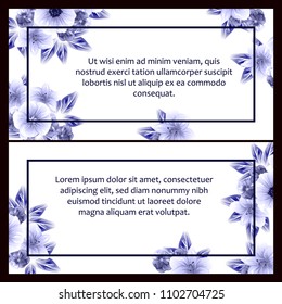 Invitation with floral background