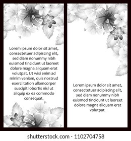 Invitation with floral background