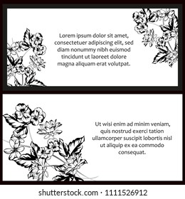 Invitation with floral background