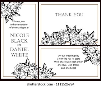 Invitation with floral background