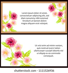 Invitation with floral background