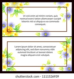 Invitation with floral background