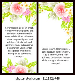 Invitation with floral background