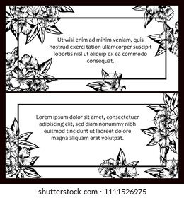 Invitation with floral background