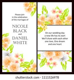 Invitation with floral background