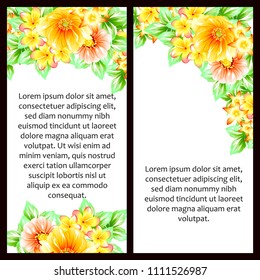 Invitation with floral background