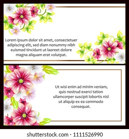 Invitation with floral background