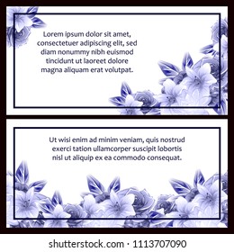 Invitation with floral background