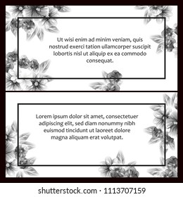 Invitation with floral background