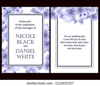 Invitation with floral background