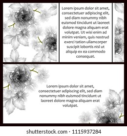 Invitation with floral background
