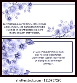 Invitation with floral background