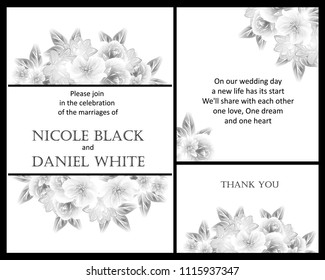 Invitation with floral background