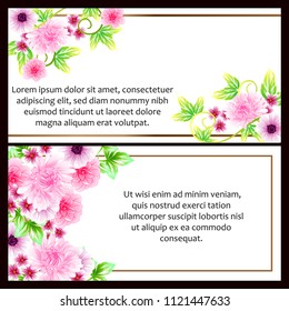 Invitation with floral background