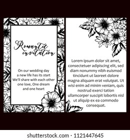 Invitation with floral background