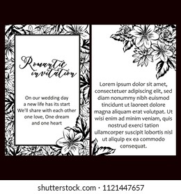 Invitation with floral background