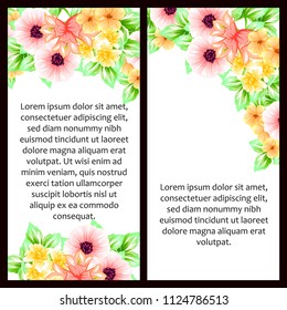 Invitation with floral background