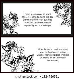 Invitation with floral background