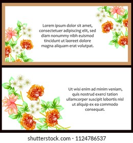 Invitation with floral background
