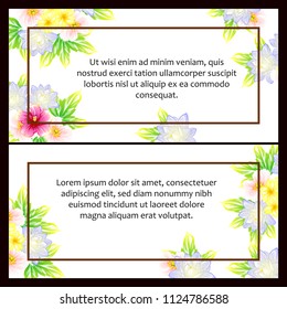Invitation with floral background