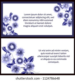 Invitation with floral background