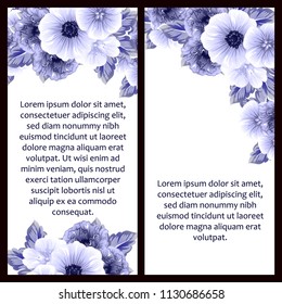 Invitation with floral background