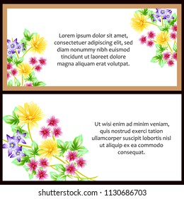 Invitation with floral background