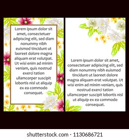 Invitation with floral background
