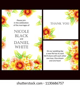 Invitation with floral background