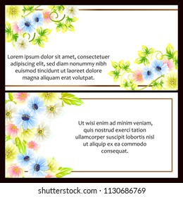 Invitation with floral background