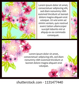 Invitation with floral background