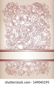 Invitation floral background