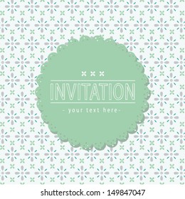 Invitation with floral background