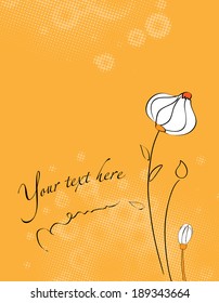 invitation with  floral background