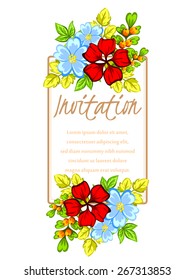 Invitation with floral background