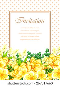 Invitation with floral background