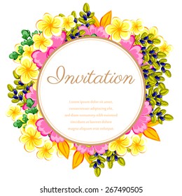 Invitation with floral background