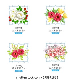 Invitation with floral background