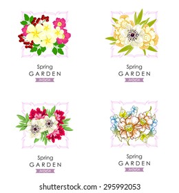 Invitation with floral background