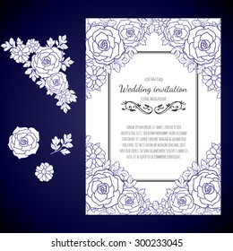 Invitation with floral background