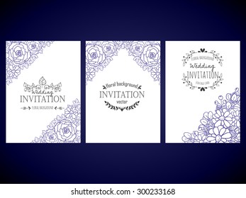 Invitation with floral background