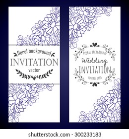 Invitation with floral background
